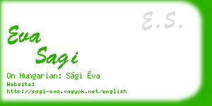 eva sagi business card